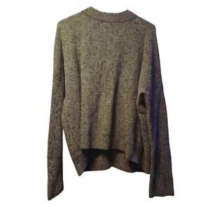 point sur wool alpaca blend button back sweater size large